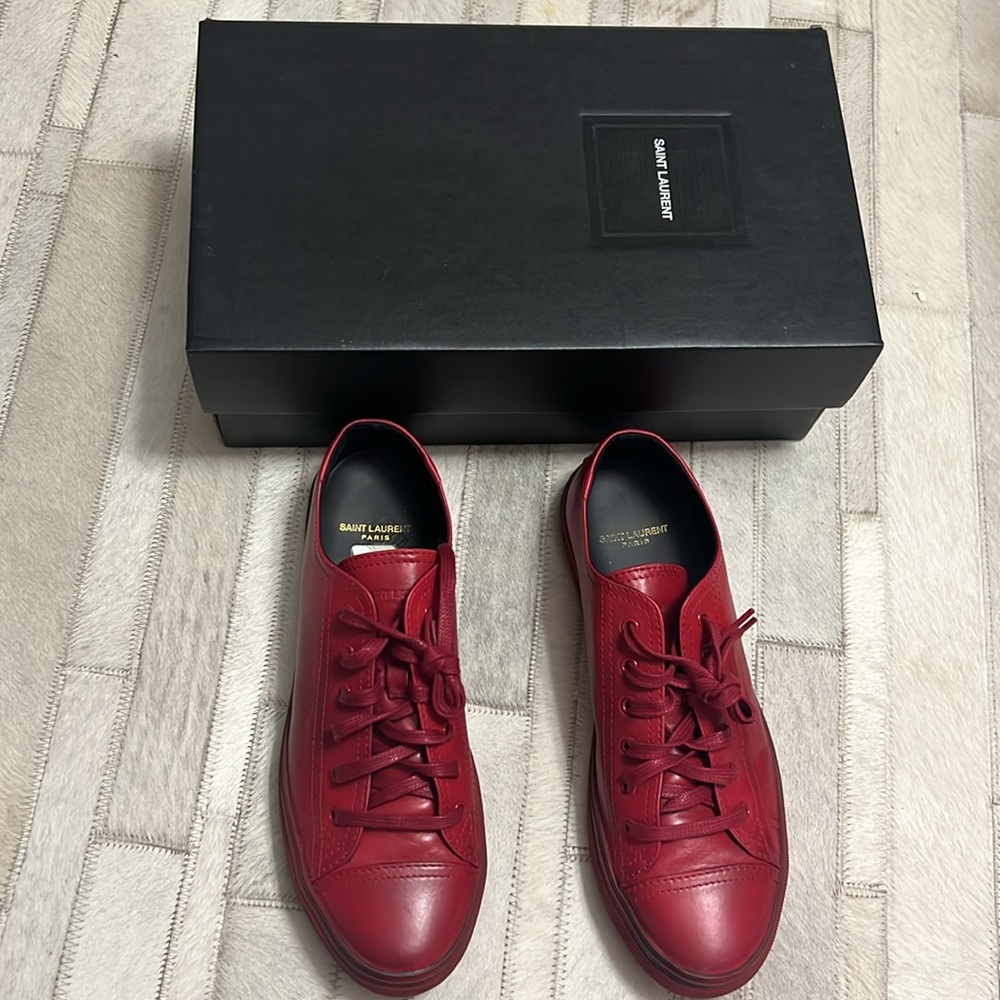 Saint Laurent men’s leather sneakers - Picture 7 of 13